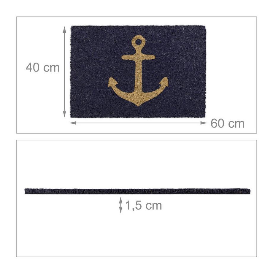 B2X Fußmatte Kokosfaser mit Anker  