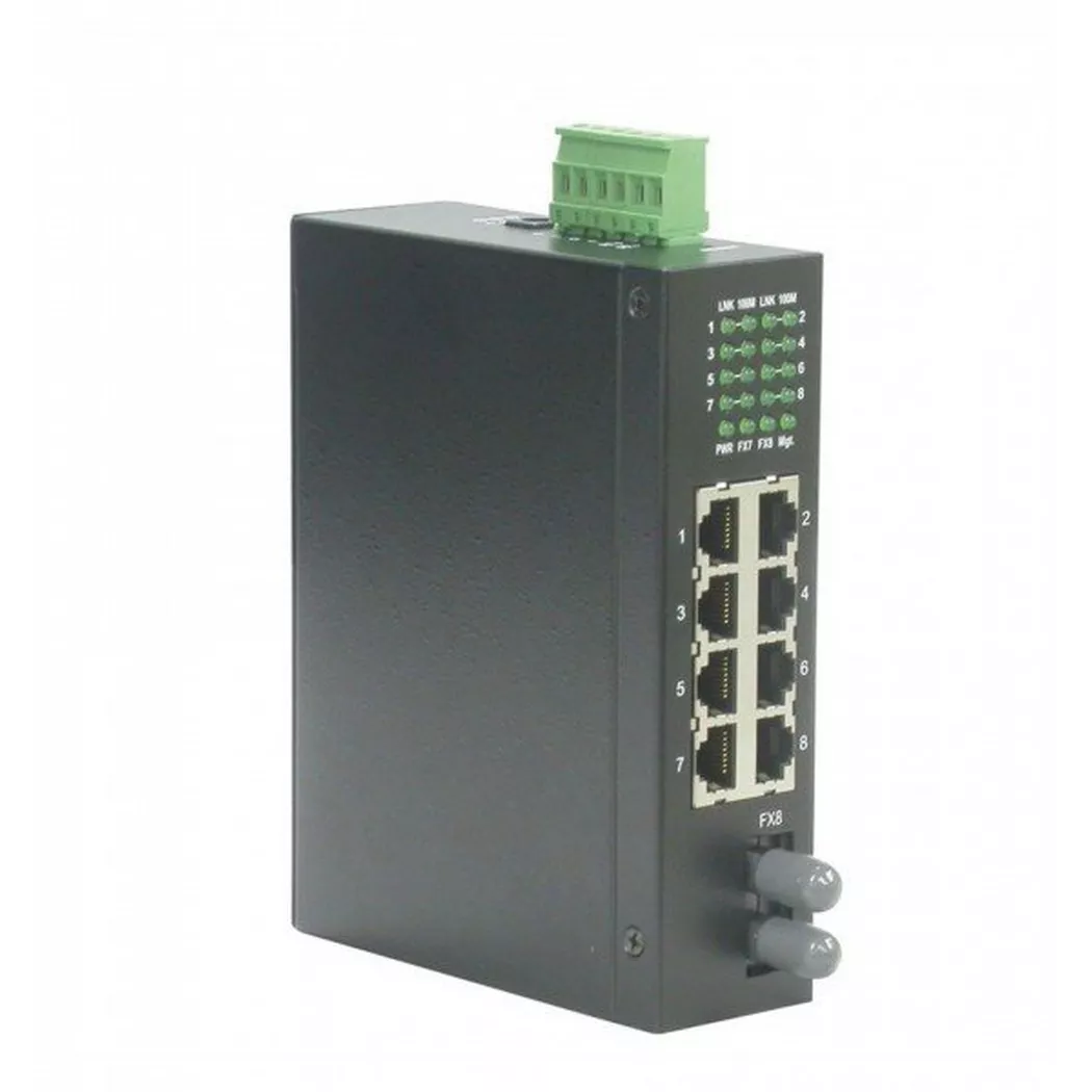 ROLINE Industrie Switch 7x RJ-45, 1x ST, unmanaged