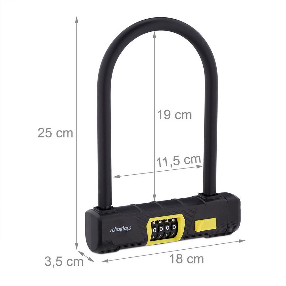 B2X Bügelschloss mit Zahlenkombination  