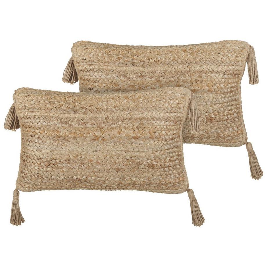 Lot de 2 coussins en Jute Boho SIUM