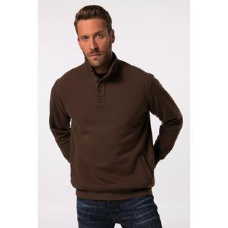 JP1880  Felpa polo con collo alto e abbottonatura, fino alla tg. 8XL 