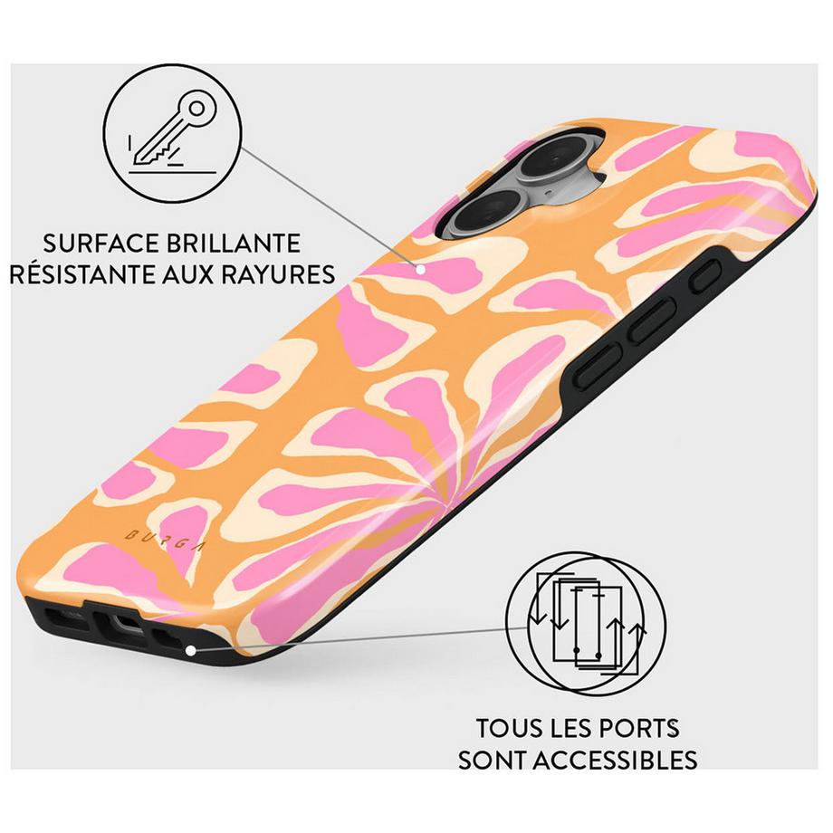 Burga  Custodia per iPhone 16 MagSafe Tough antiurto modello Aloha 
