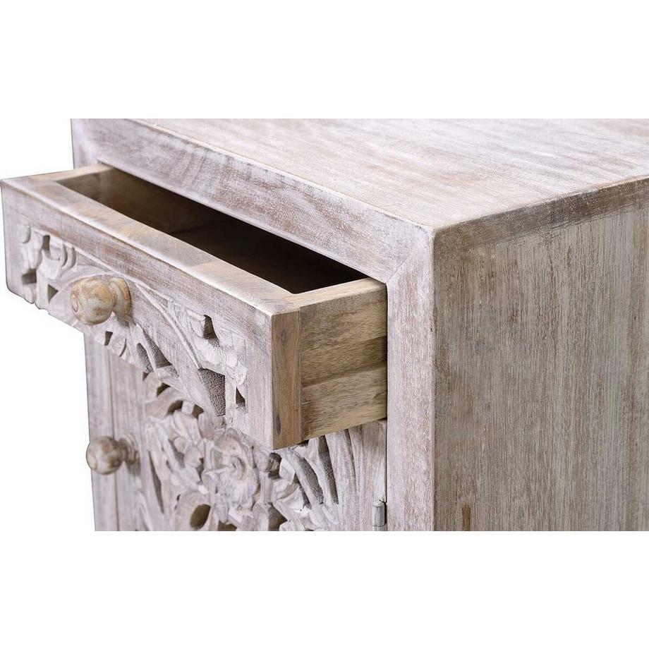 mutoni Table de nuit Mykonos Mango vintage blanc  