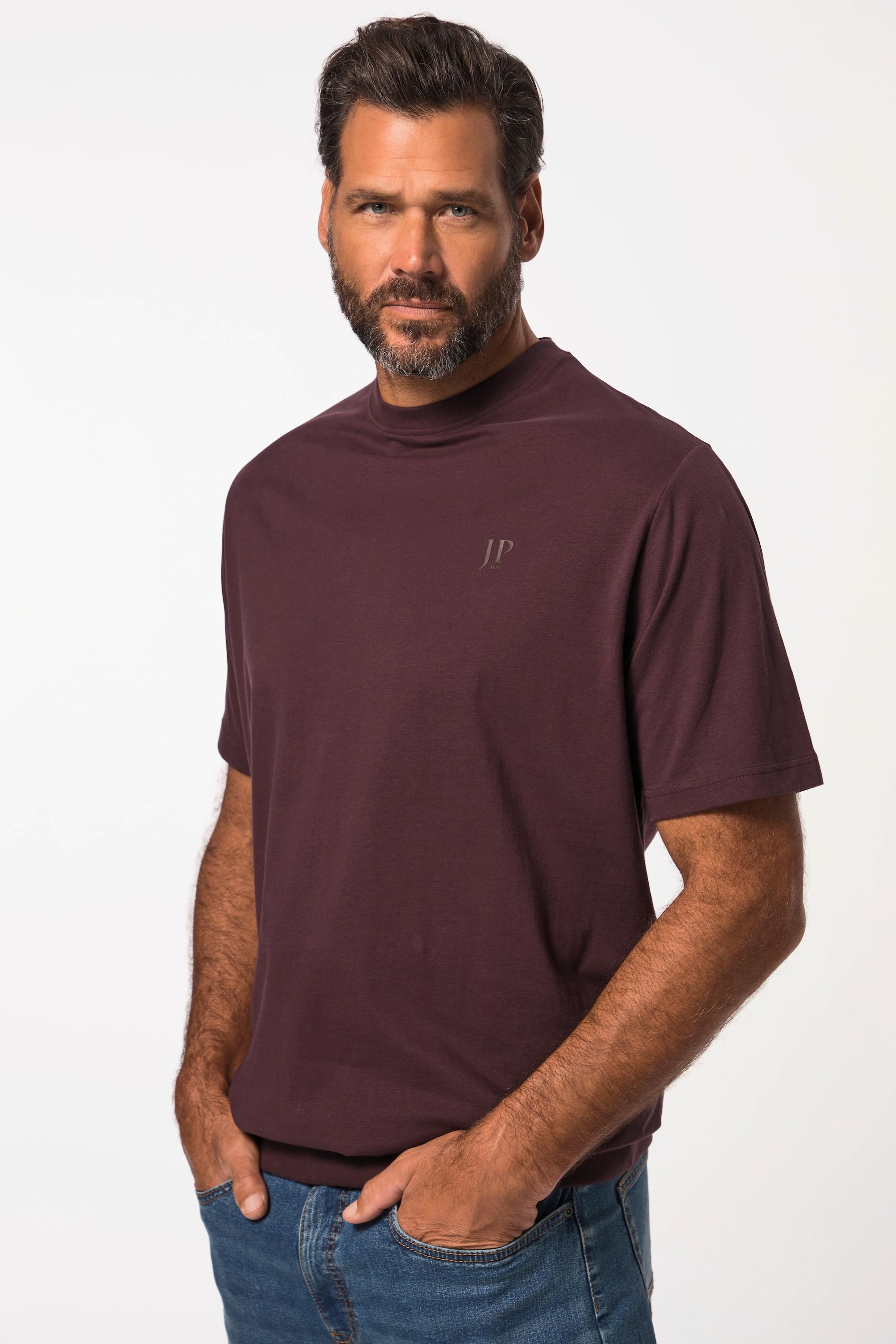 JP1880  T-shirt Basic ventre confort à manches courtes  aubergine 