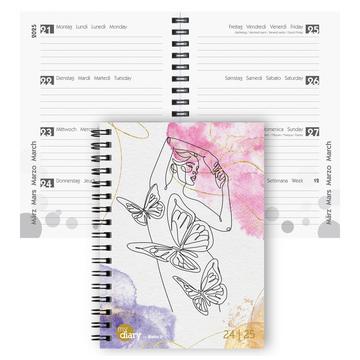 Agenda scolaire mydiary Wire-O 3½ jours par page, Women - Multicolores