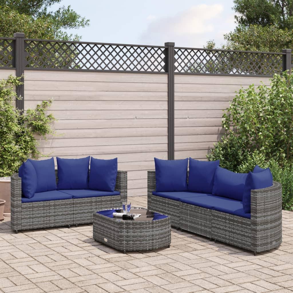 VidaXL set salotto da giardino Polirattan  