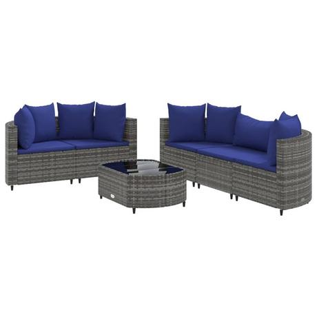 VidaXL set salotto da giardino Polirattan  