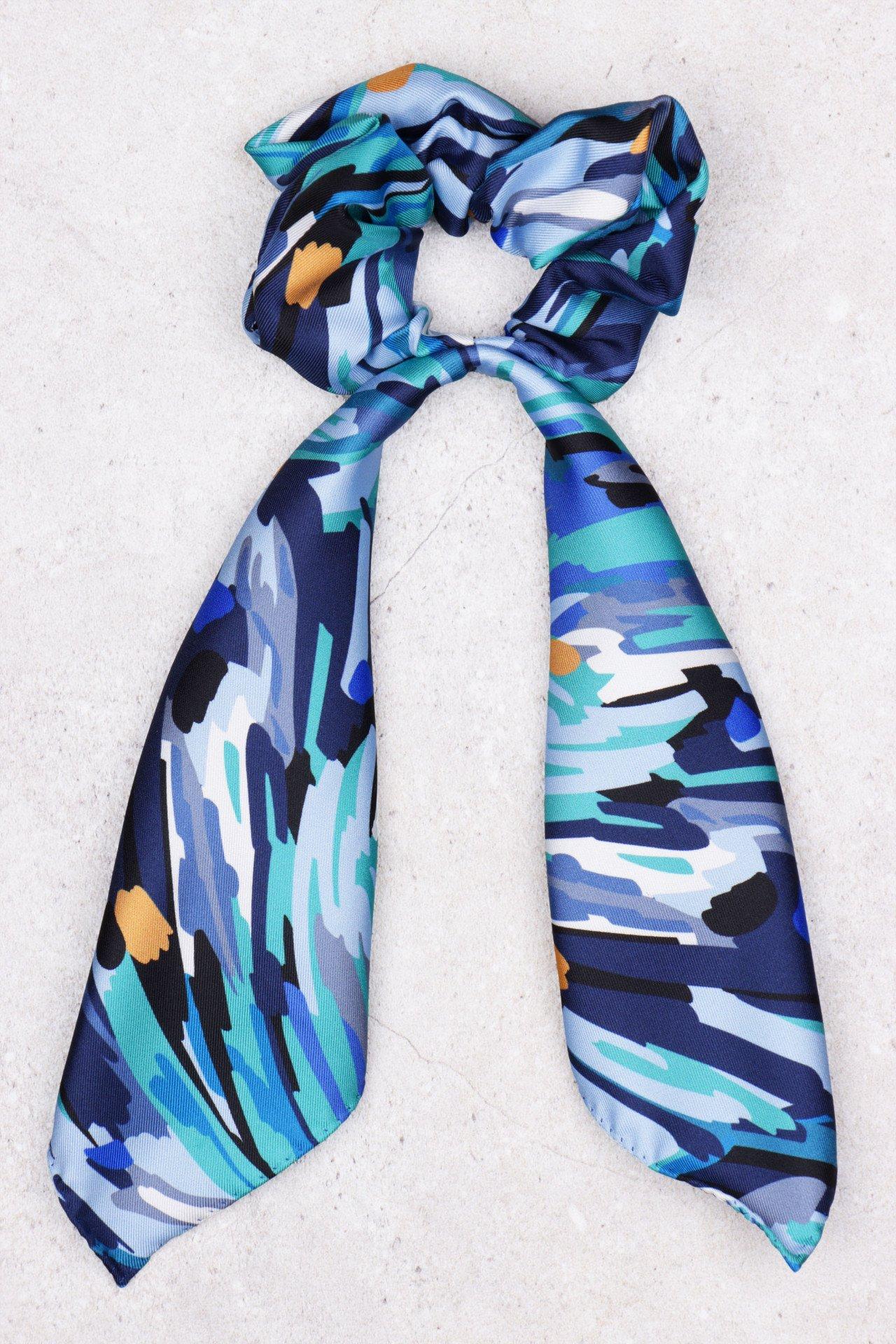 Image of Der Scrunchic Arty Azurblau Damen Blau ONE SIZE