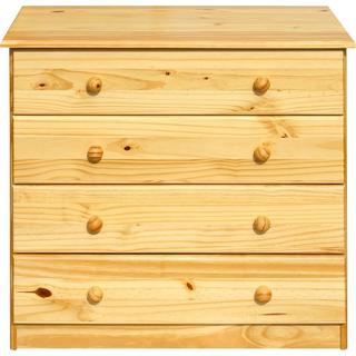 mutoni Commode Bronda en pin avec 4 tiroirs naturel 75  