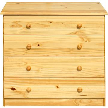 Commode Bronda en pin avec 4 tiroirs naturel 75