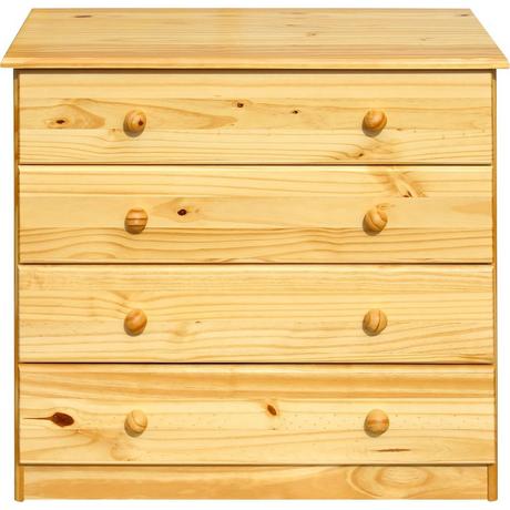 mutoni Commode Bronda en pin avec 4 tiroirs naturel 75  