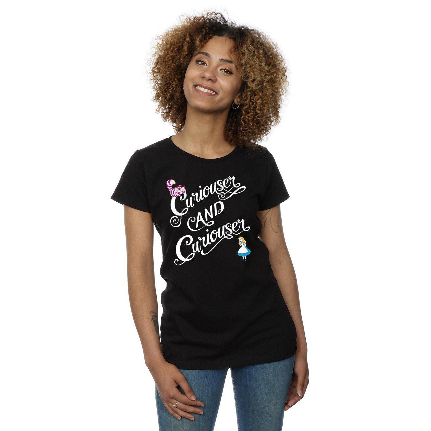 Alice in Wonderland  Tshirt CURIOUSER AND CURIOUSER 