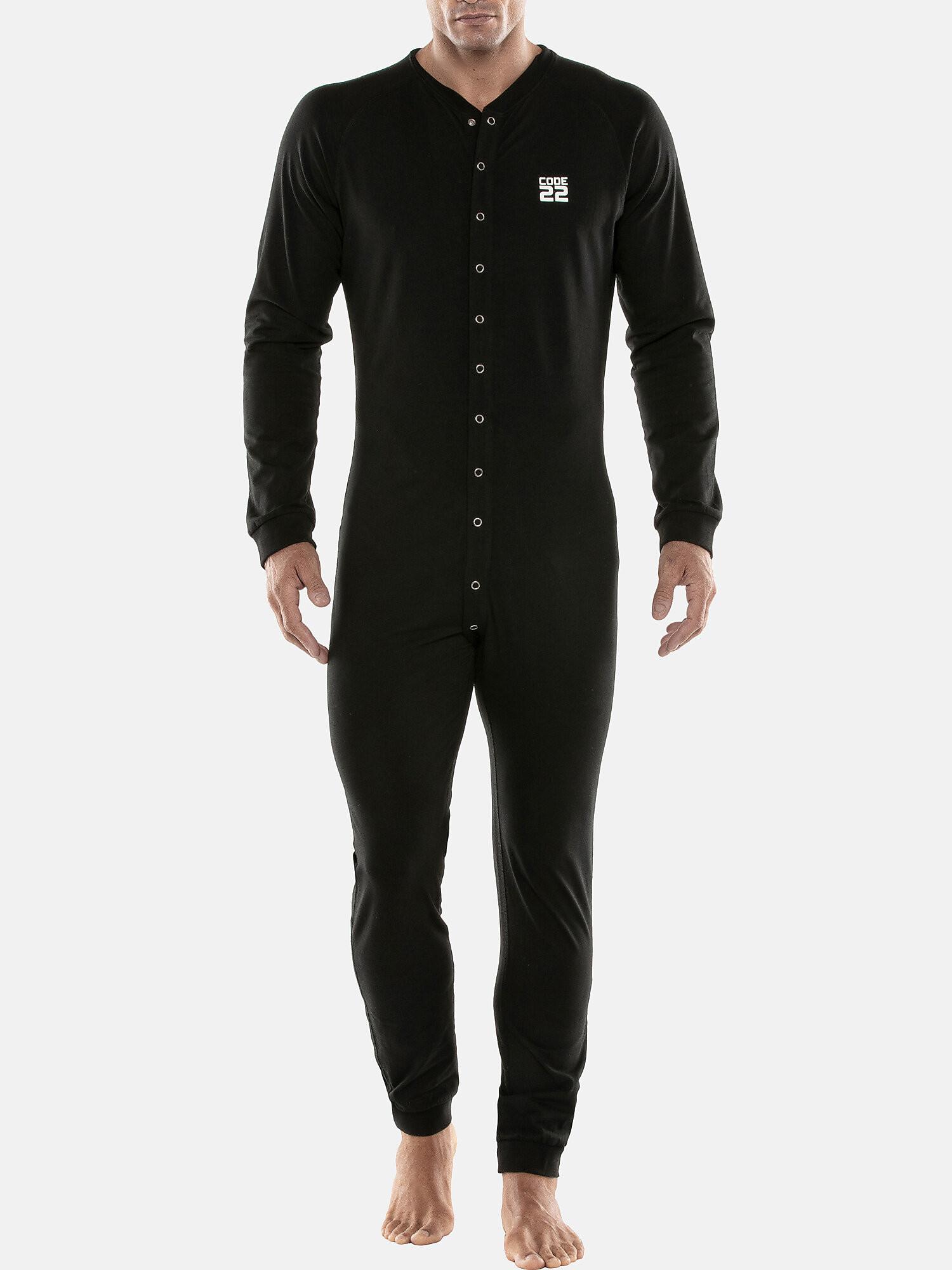 Image of Ganzkörperanzug Mit Langen Ärmeln Herren Schwarz XL