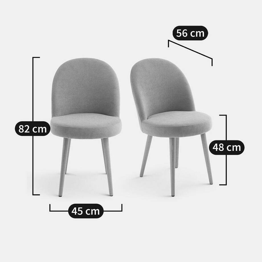 La Redoute Intérieurs Satz von 2 Stühlen aus Cord  