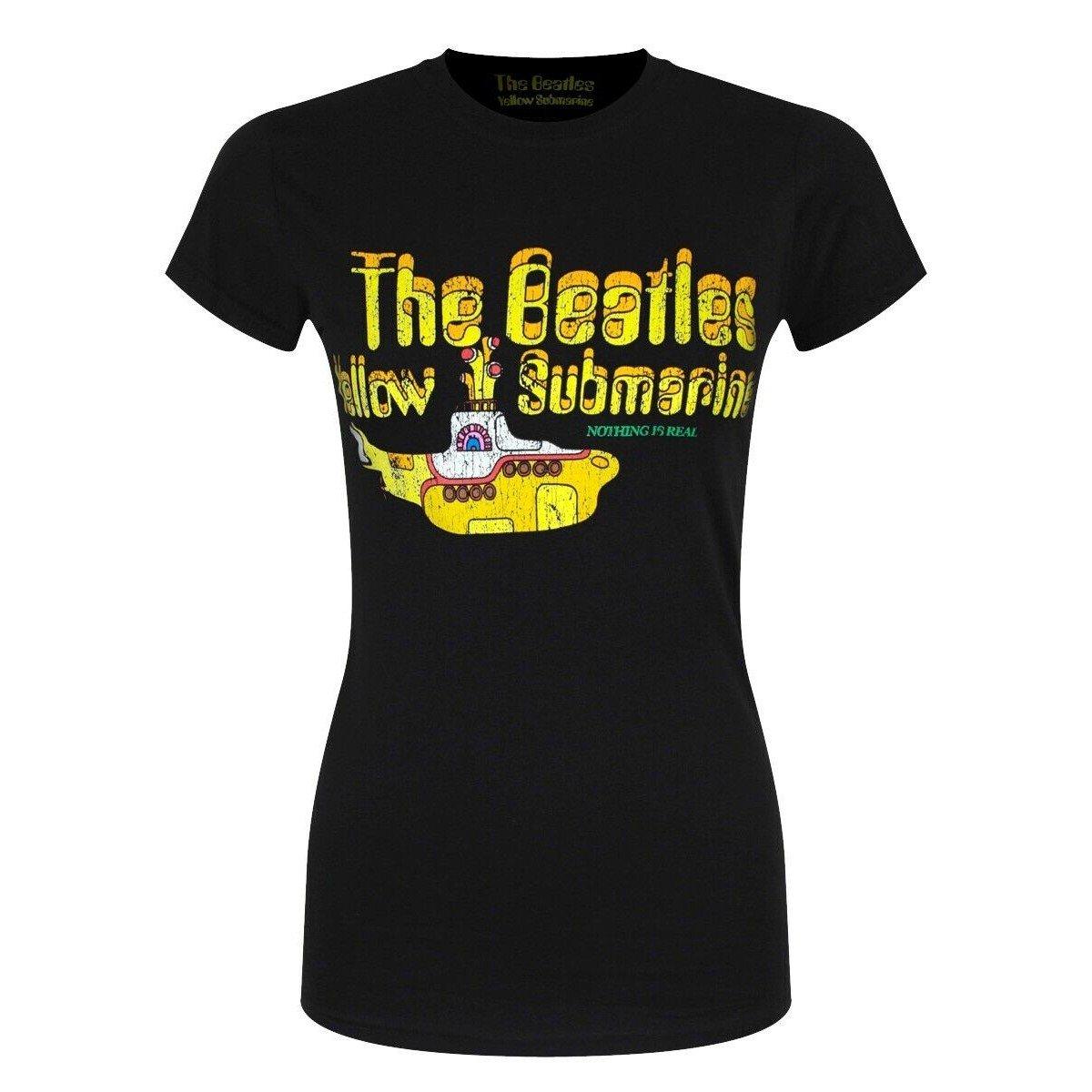 Image of Yellow Submarine Nothing Is Real Tshirt Damen Schwarz XXL