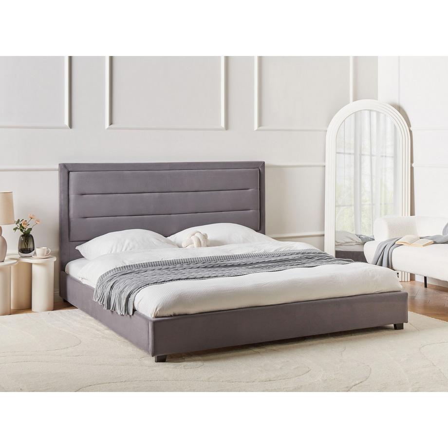 Beliani Letto en Velluto Moderno ROUEN  