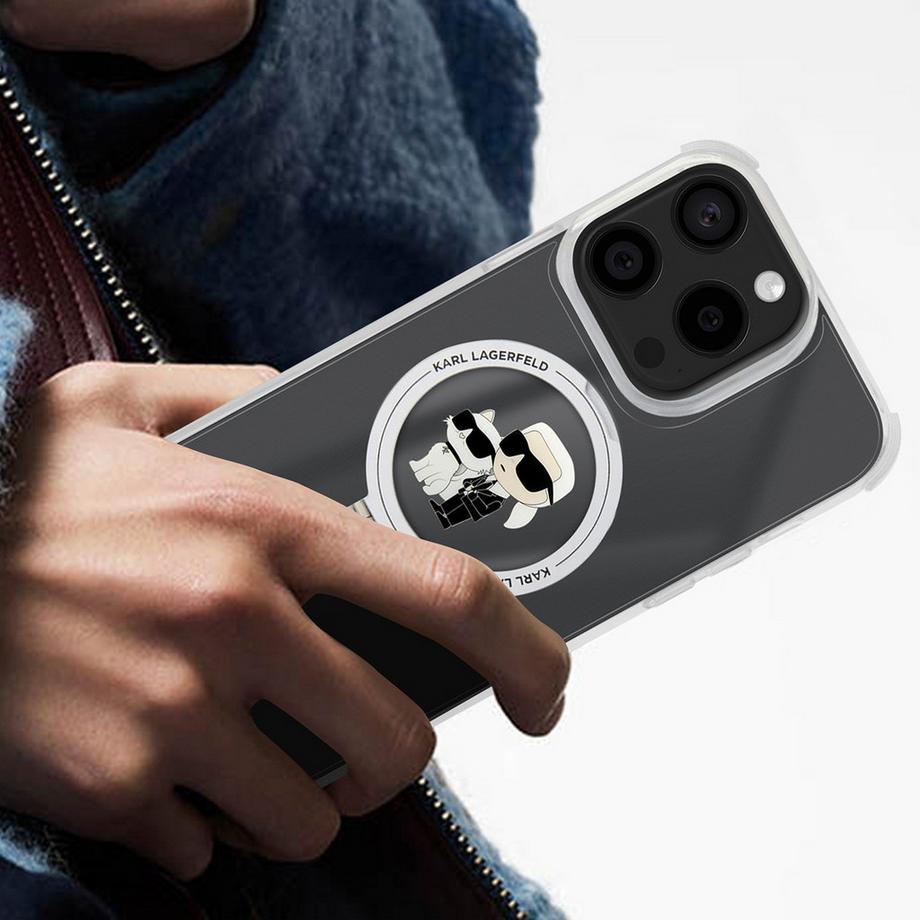 KARL LAGERFELD  Hülle iPhone 15 Pro Karl und Choupette 