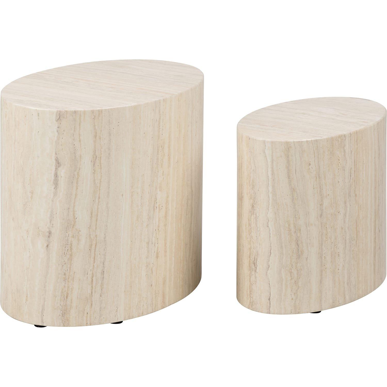 mutoni Set de table basse Mizzu beige 33  