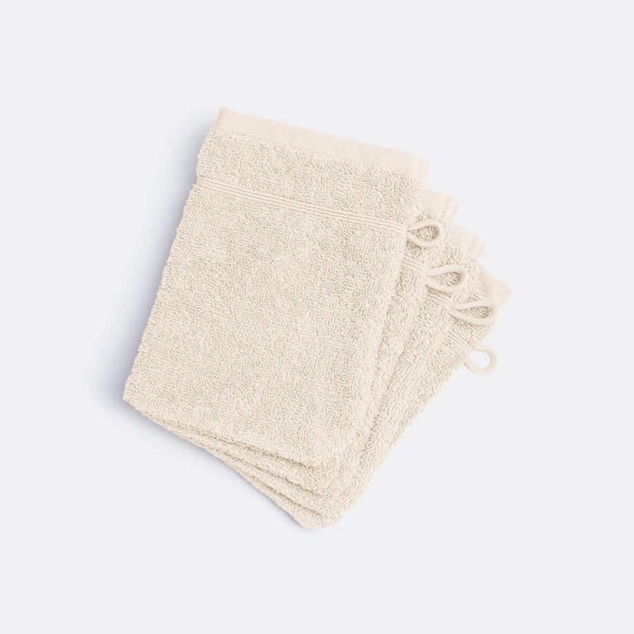 Lot 4 gants de toilette éponge bouclette