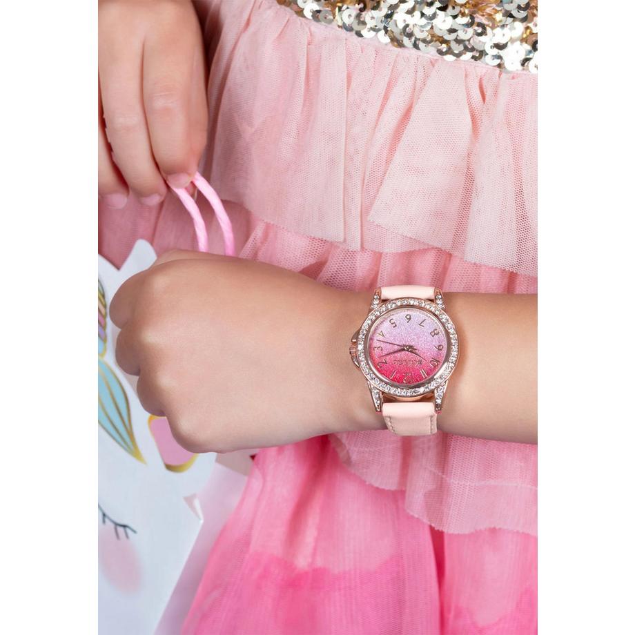 Tikkers  uhr Glitzer  Kunstlederarmband 