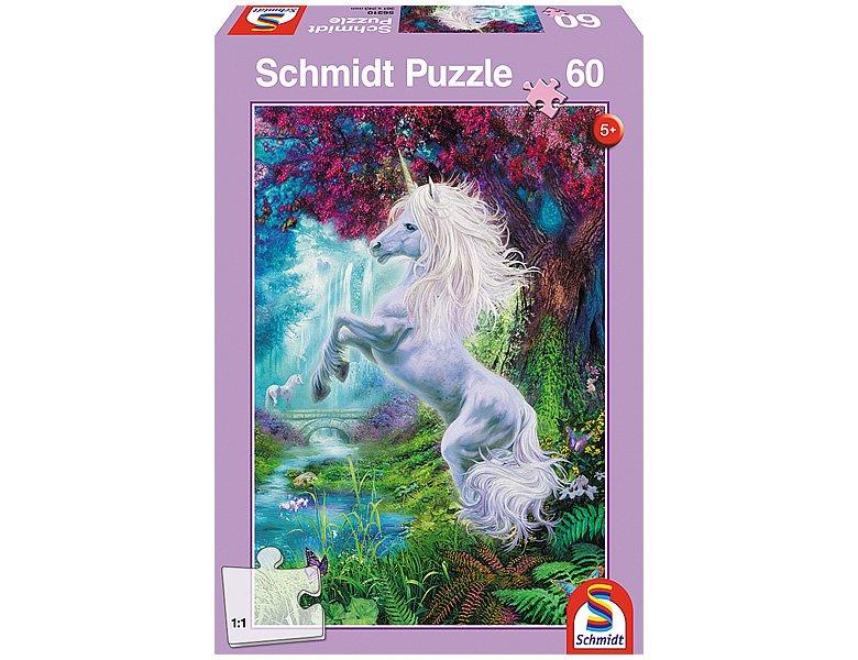 Schmidt  Puzzle Einhorn im verzauberten Garten (60Teile) 