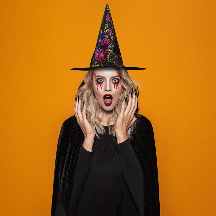 B2X  Hexenhut mit Spinnweben 6er-Pack 