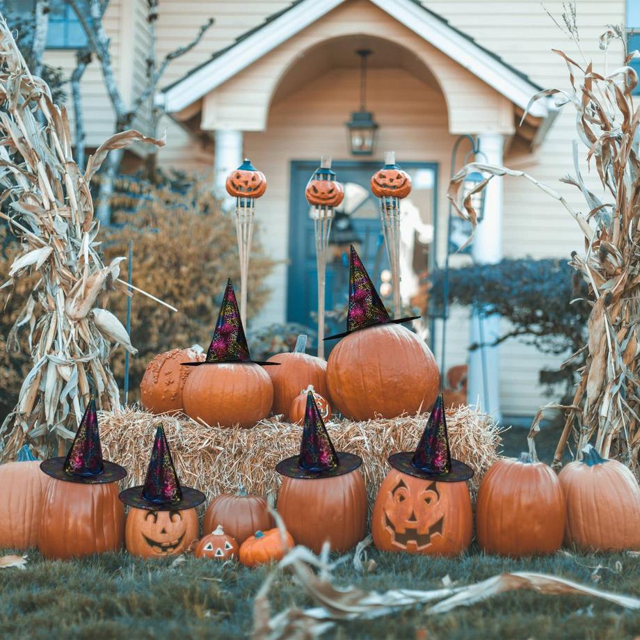 B2X  Hexenhut mit Spinnweben 6er-Pack 