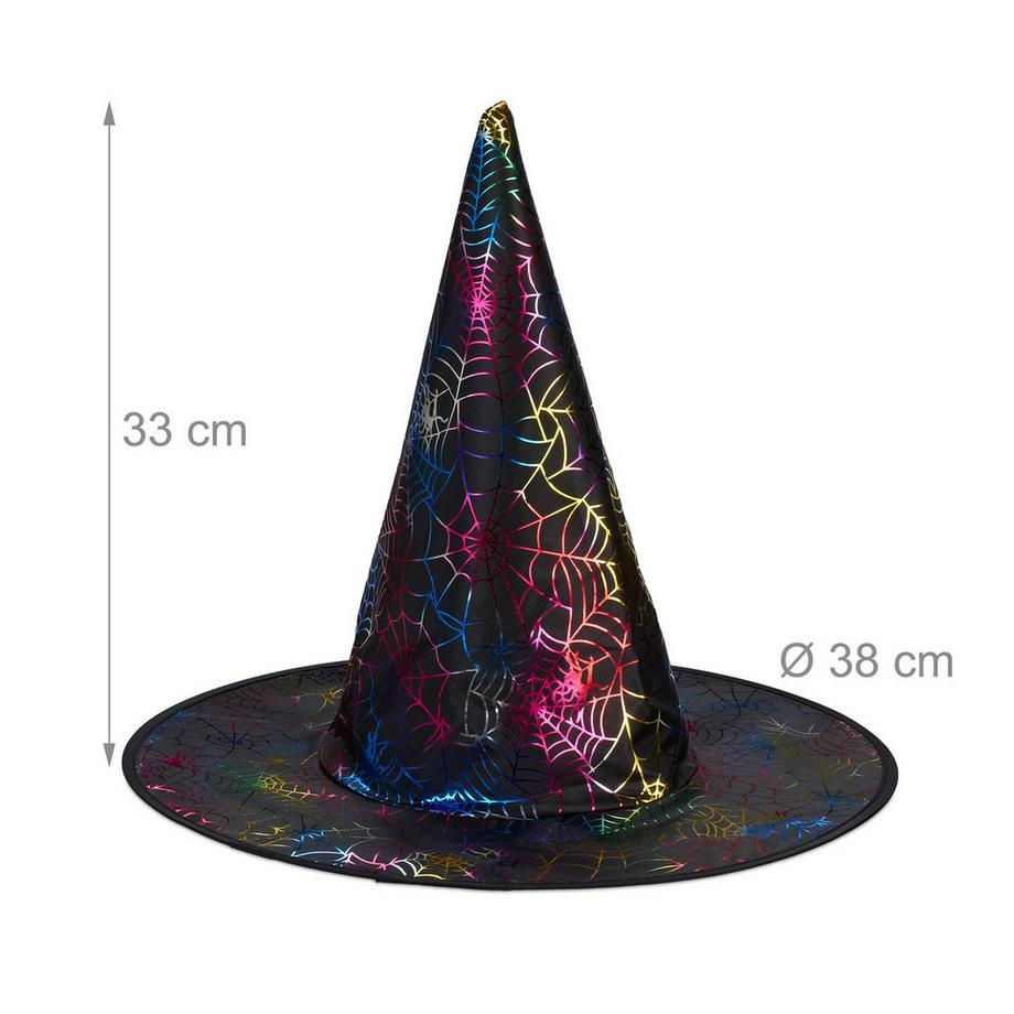 B2X  Hexenhut mit Spinnweben 6er-Pack 