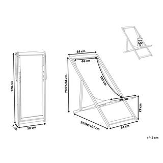 Beliani Chilienne pliante en Tissu Traditionnel ANZIO  