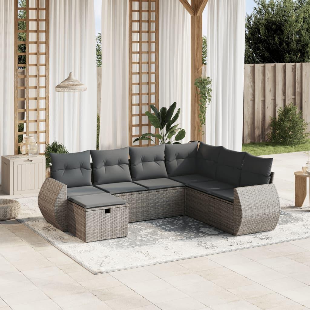 VidaXL set divano da giardino Polirattan  