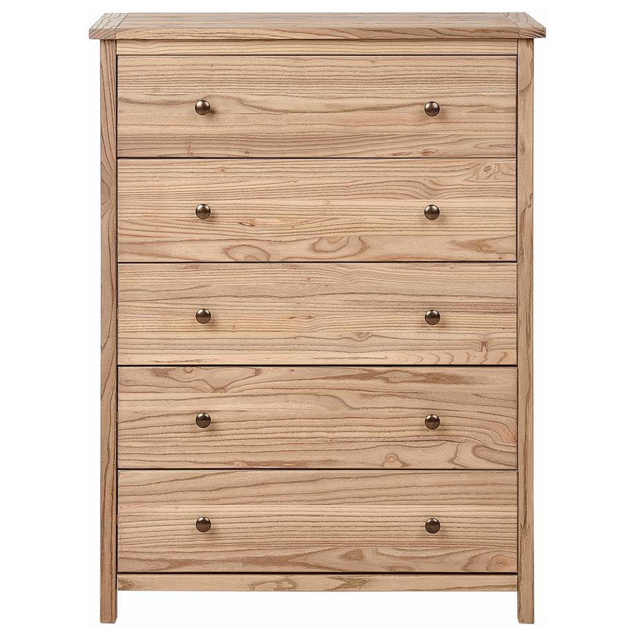 Beliani Commode à 5 tiroirs en Sassafras  SALTON  