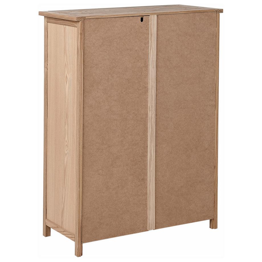 Beliani Commode à 5 tiroirs en Sassafras  SALTON  