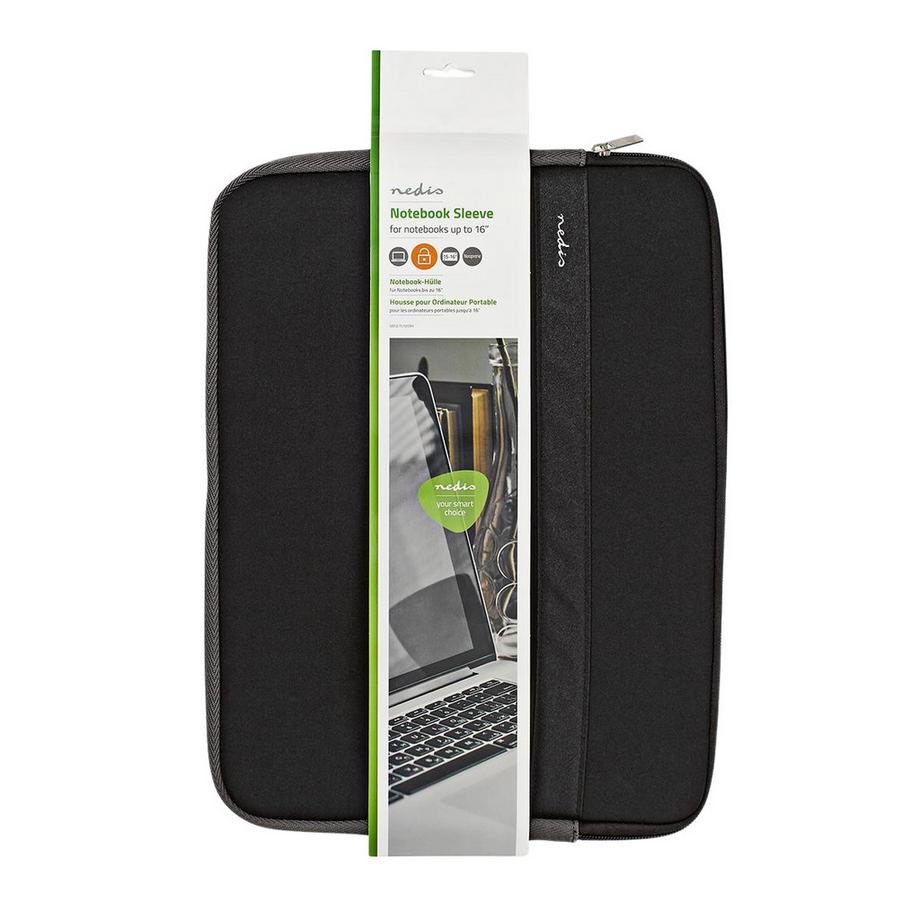 Nedis  Ordinateur portable Väska | 15-16 " | Neopren | Anthracite / Svart | 22 mm | 277 mm | 380 mm 