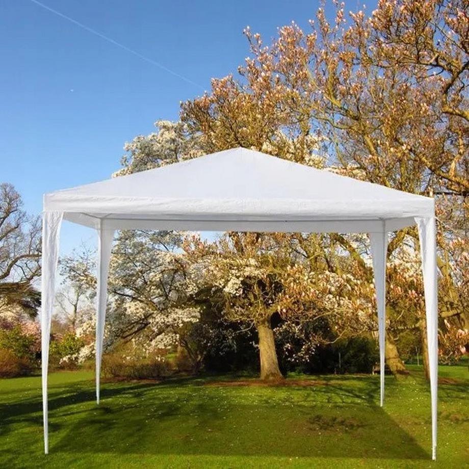 Northix Tenda commerciale da giardino, 3x3 m, 4 pareti, bianca, MultiGarden  