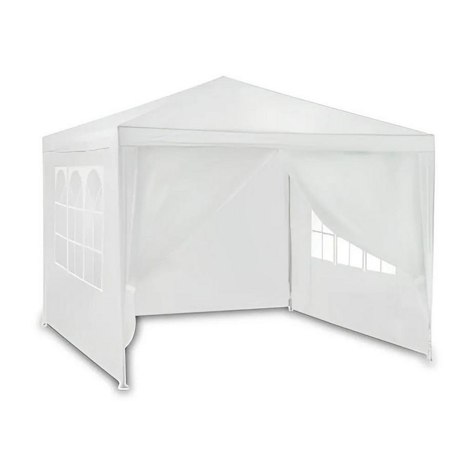 Northix Tenda commerciale da giardino, 3x3 m, 4 pareti, bianca, MultiGarden  