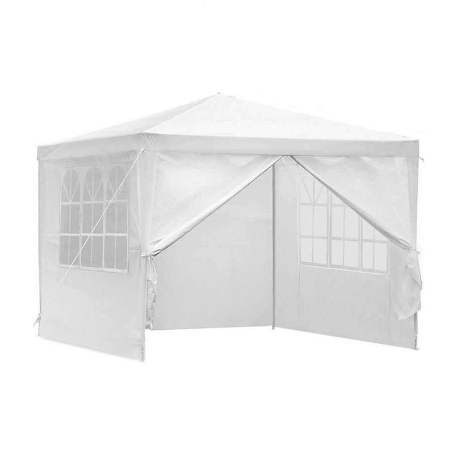 Northix Tenda commerciale da giardino, 3x3 m, 4 pareti, bianca, MultiGarden  