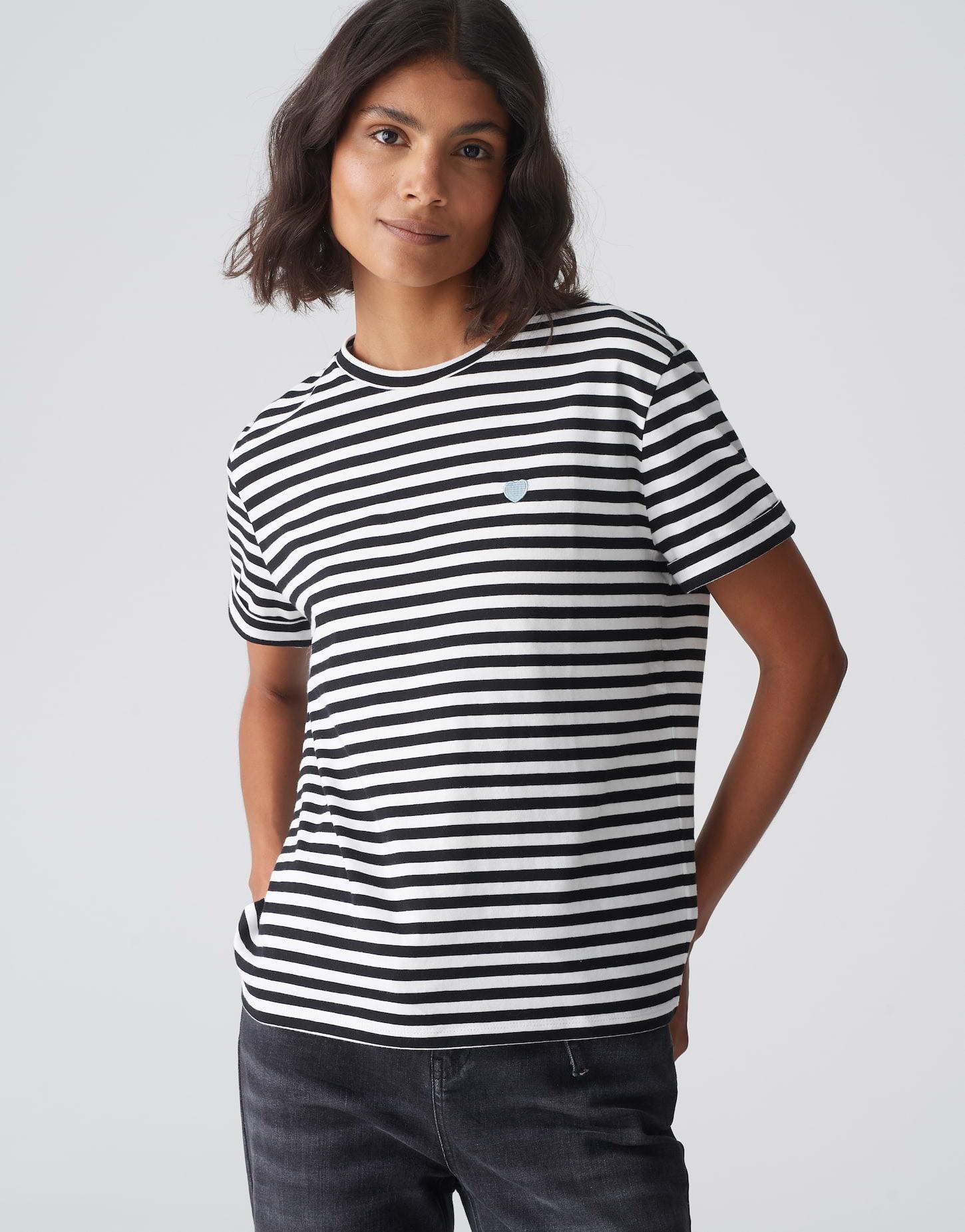 OPUS  Streifenshirt Serz stripe gerader Schnitt 