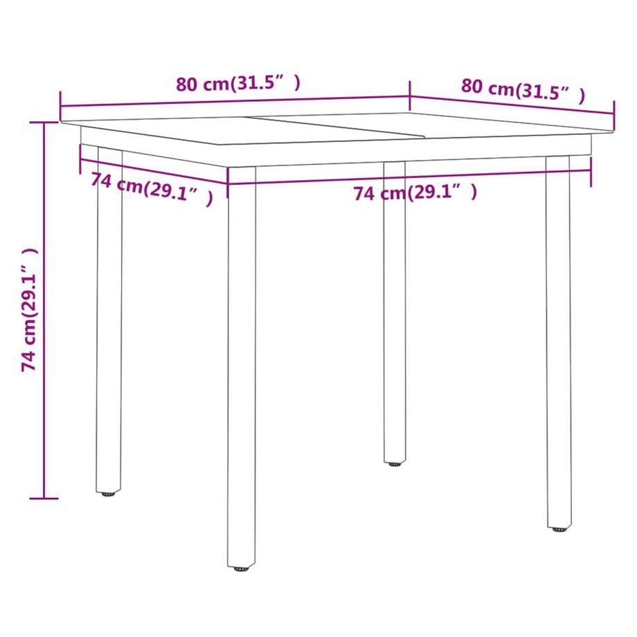 VidaXL Garten essgruppe poly-rattan  