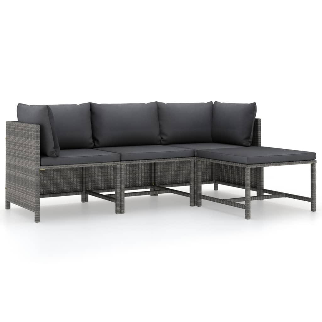 VidaXL Garten-sofagarnitur poly-rattan  