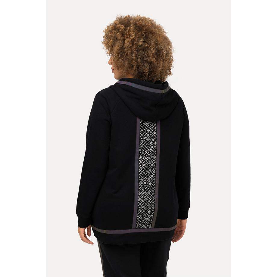 Ulla Popken Sweat à capuche Bandes Réfléchissantes Arc-en-ciel Manches Longues  