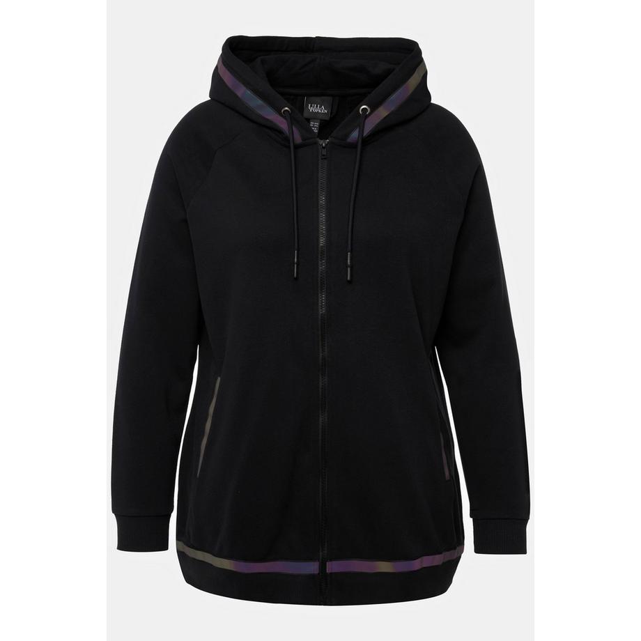 Ulla Popken Sweat à capuche Bandes Réfléchissantes Arc-en-ciel Manches Longues  