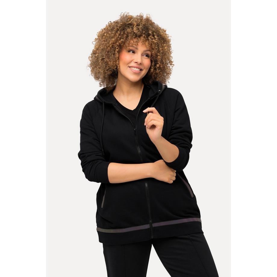 Ulla Popken Sweat à capuche Bandes Réfléchissantes Arc-en-ciel Manches Longues  