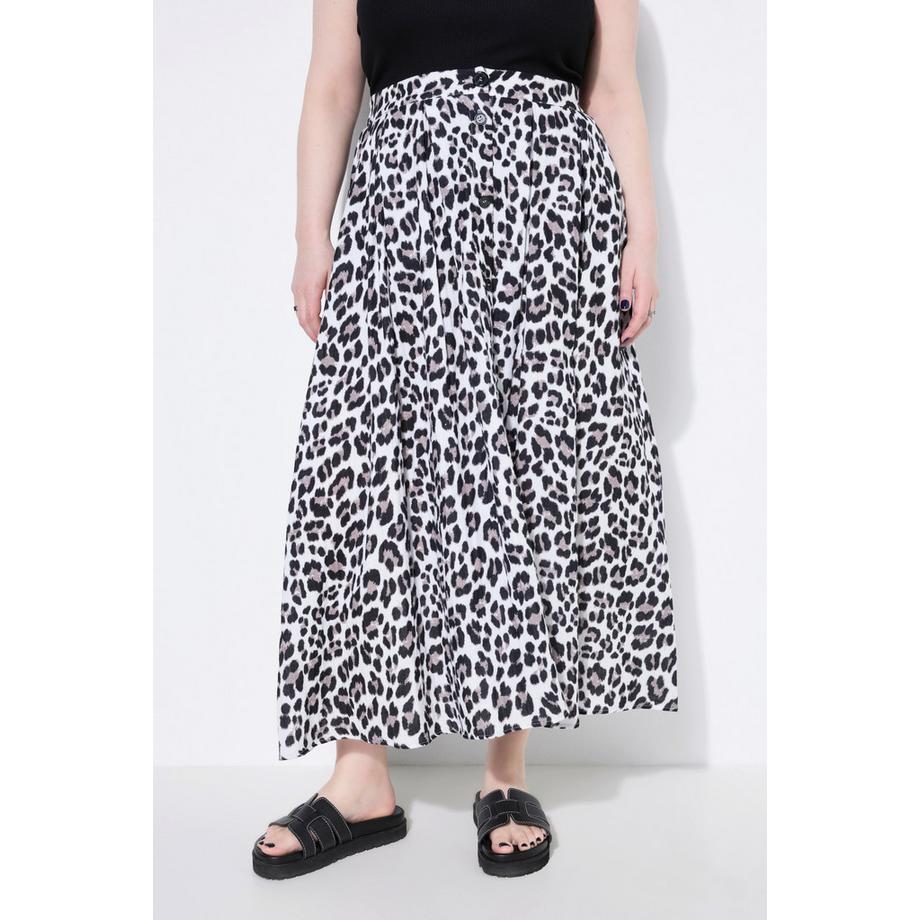 Studio Untold Jupe A-Line Mousseline Imprimé Léopard  