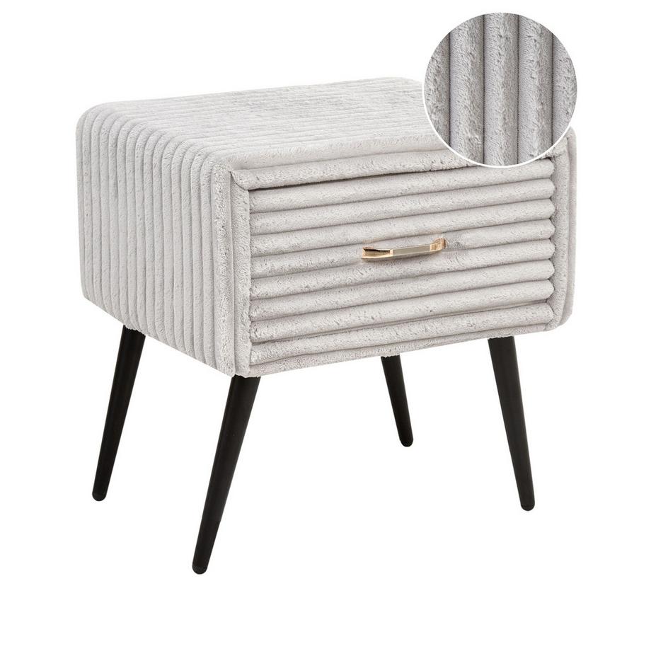 Table de nuit à 1 tiroir en Velours côtelé  FLAYAT