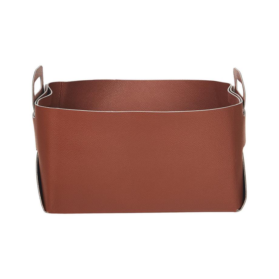 Beliani Korb, Büroaccessoires aus Kunstleder Rustikal NUZI  