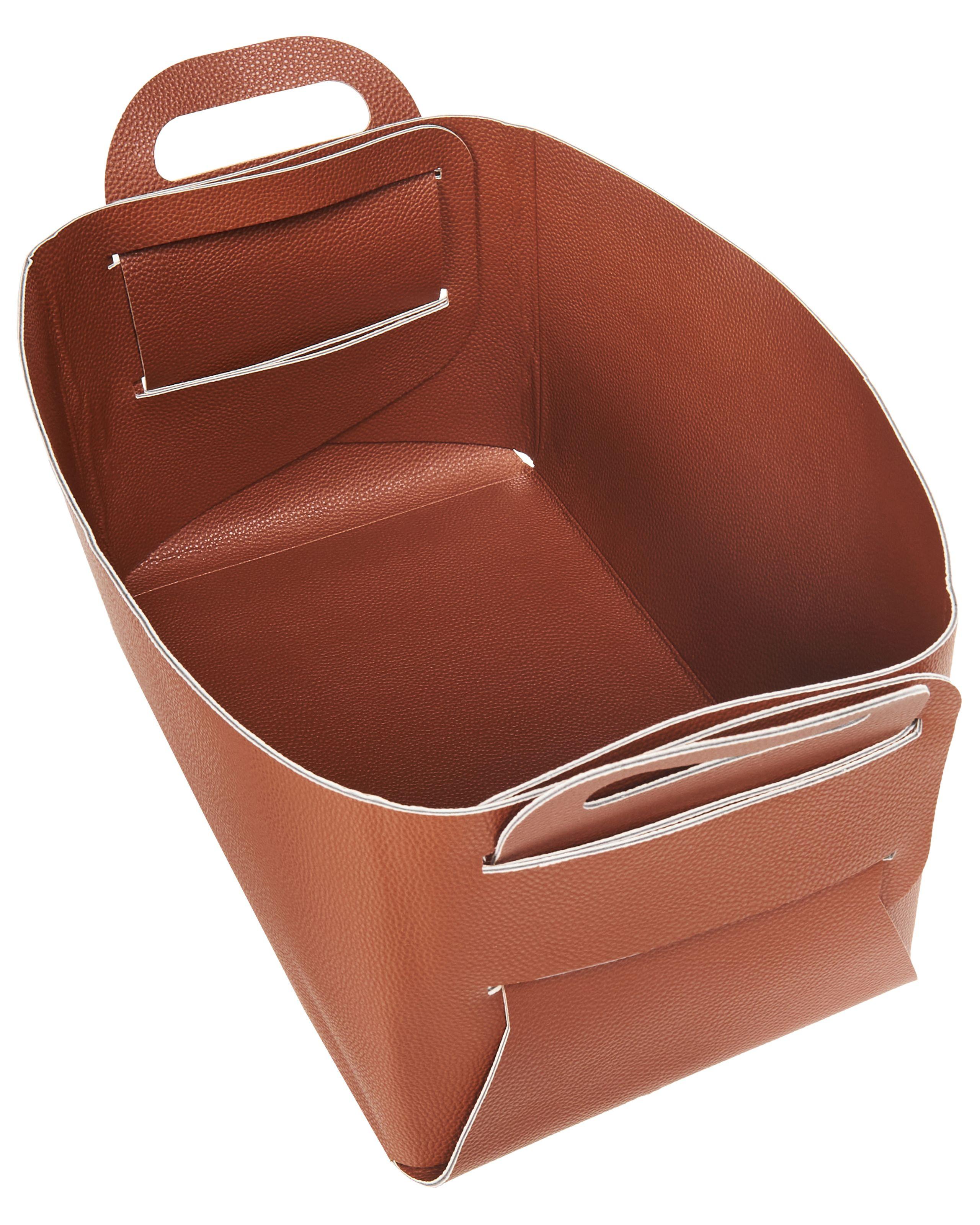 Beliani Korb, Büroaccessoires en Cuir PU Rustique NUZI  