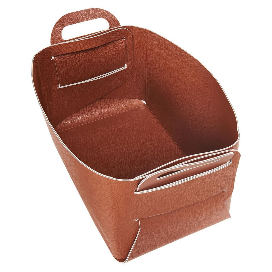 Beliani Korb, Büroaccessoires aus Kunstleder Rustikal NUZI  