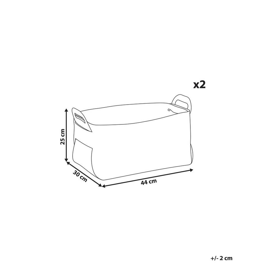 Beliani Korb, Büroaccessoires aus Kunstleder Rustikal NUZI  