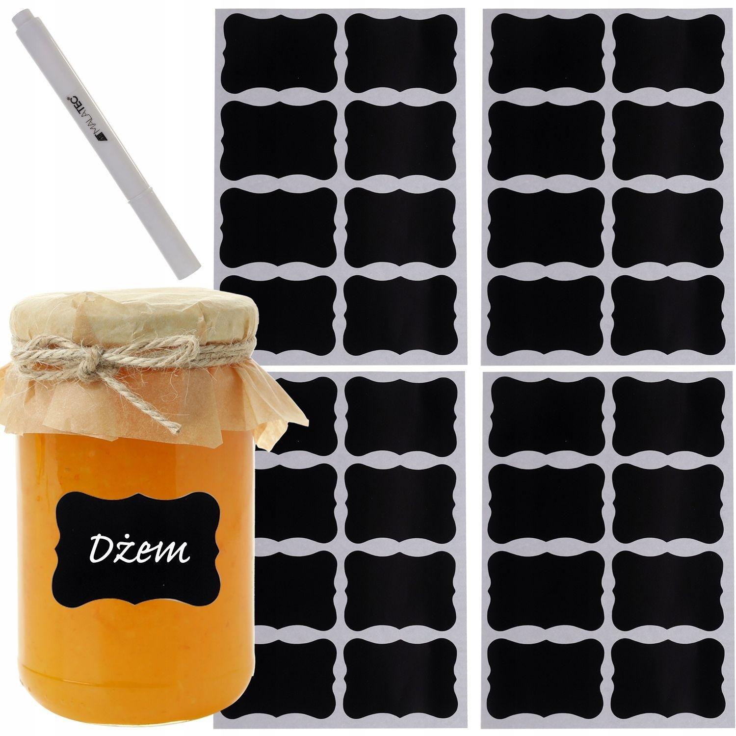 eStore Selbstklebende Etiketten – 24 Stück – inklusive Stift  