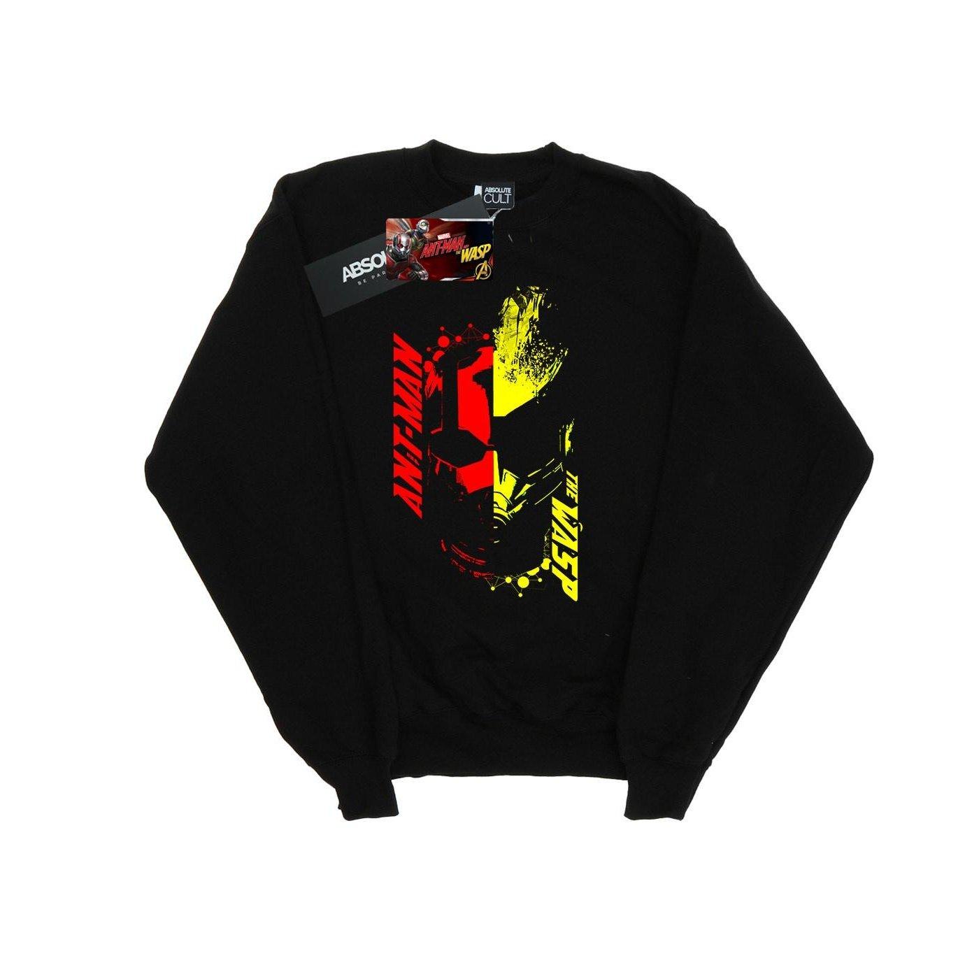 Image of Antman And The Wasp Split Face Sweatshirt Damen Schwarz XXL
